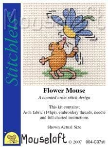 Mouseloft Flower Mouse Stitchlets cross stitch kit